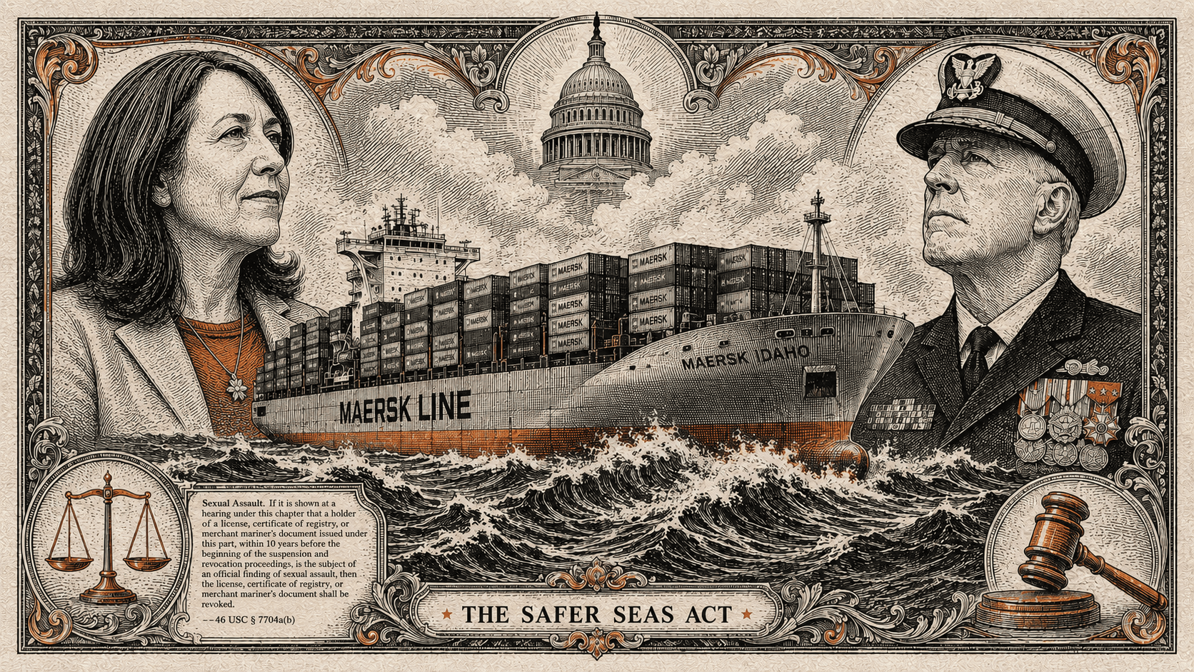 "Safer Seas Act and 46 USC § 7704a(b): Commandant Admiral Kevin Lunday, Senator Cantwell, and the Maersk Idaho container ship."